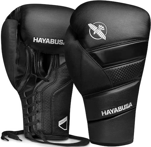 Hayabusa T3 Laced Boxing Gloves in Black